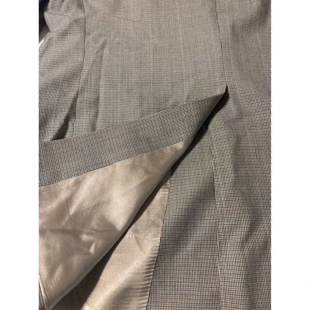 Burberrys Blazer Mens 44L Brown Vintage Micro Check Sport Coat
